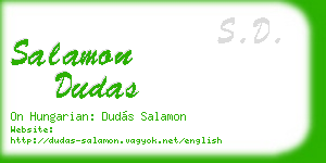 salamon dudas business card